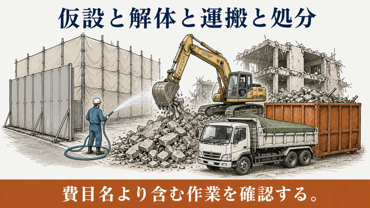 仮設・解体・運搬・処分を分けて読む図解