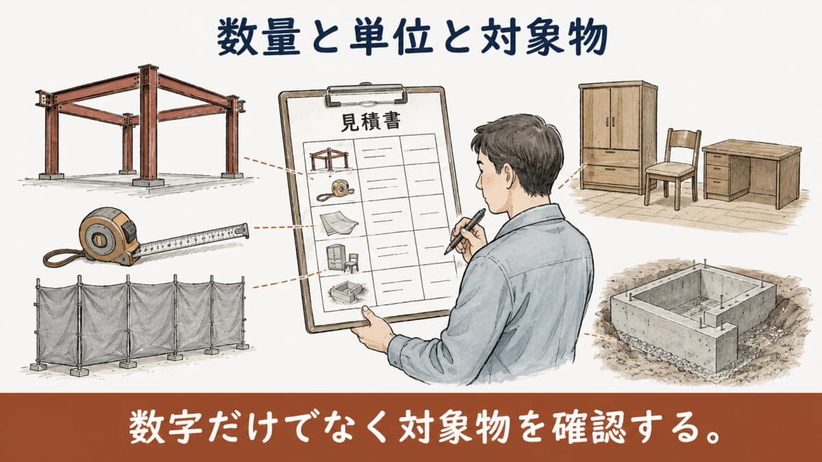 見積比較前に不足情報を整理する図解